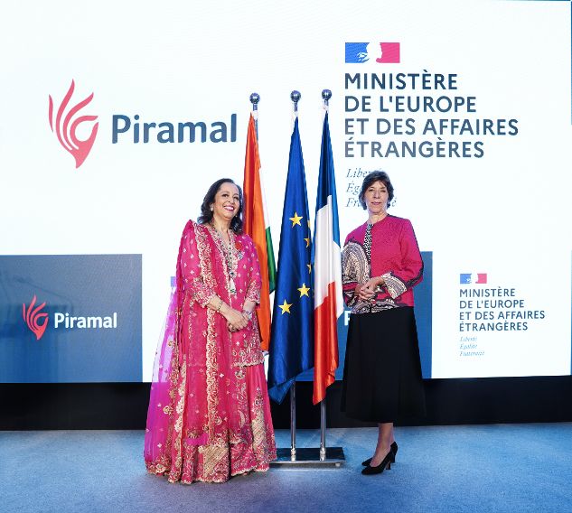 The highest French civilian distinction was awarded to Dr. Piramal for her contribution to business, science, medicine, arts, culture, and Indo-French ties